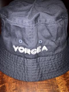 Yorgea By Demond Siobon Blue/White Jumbo Embroidered logo Bucket Hat