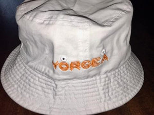 Yorgea By Demond Siobon White/Orange Embroidered Bucket Hat