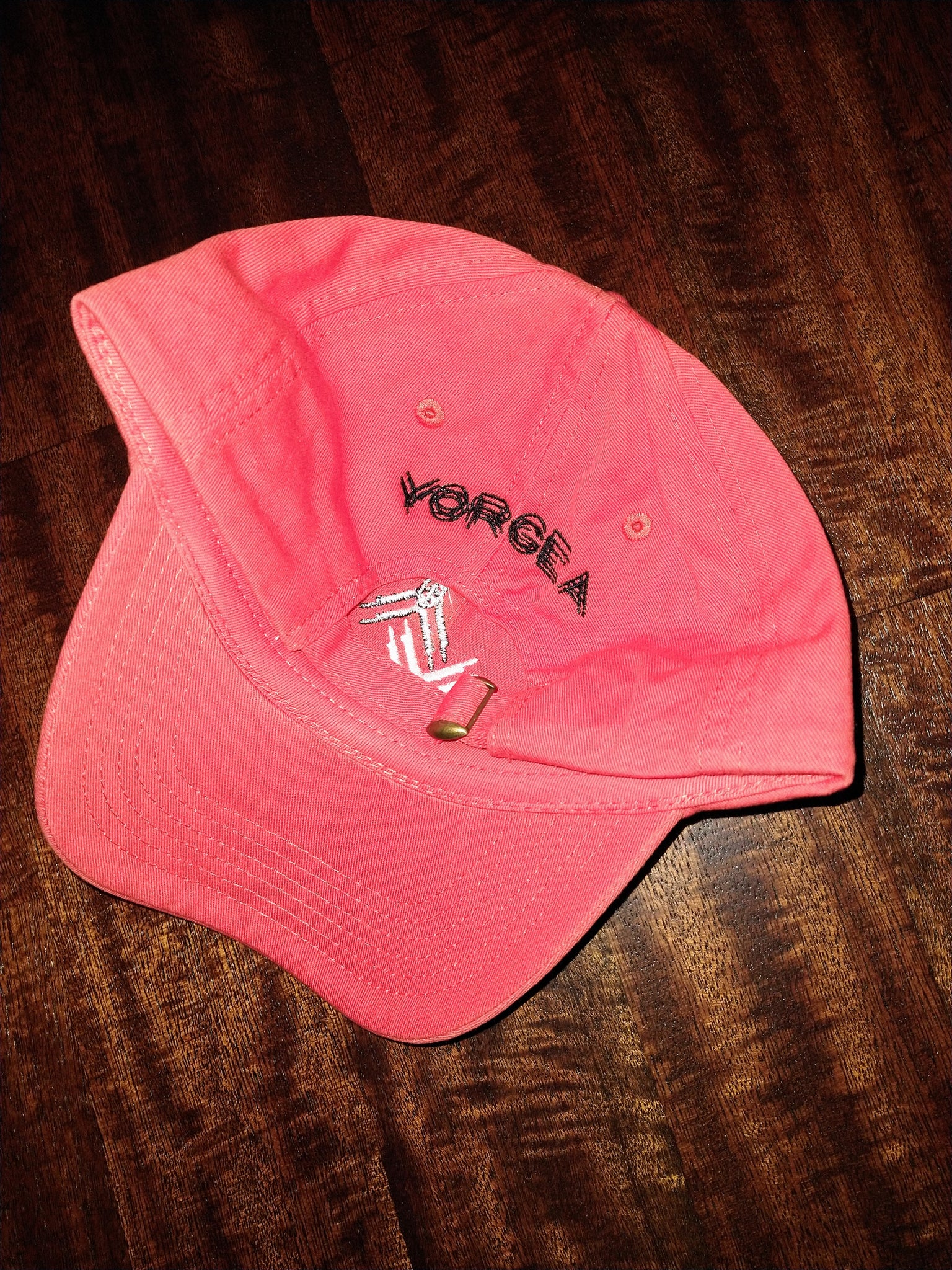 Yorgea By Demond Siobon Org/Blk/Wht Embroidered Dad hat