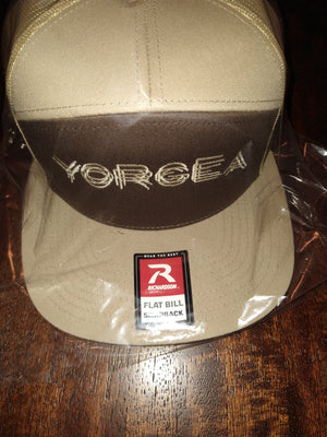 Yorgea By Demond Siobon Beige/Brown 7 panel Trucker Hat